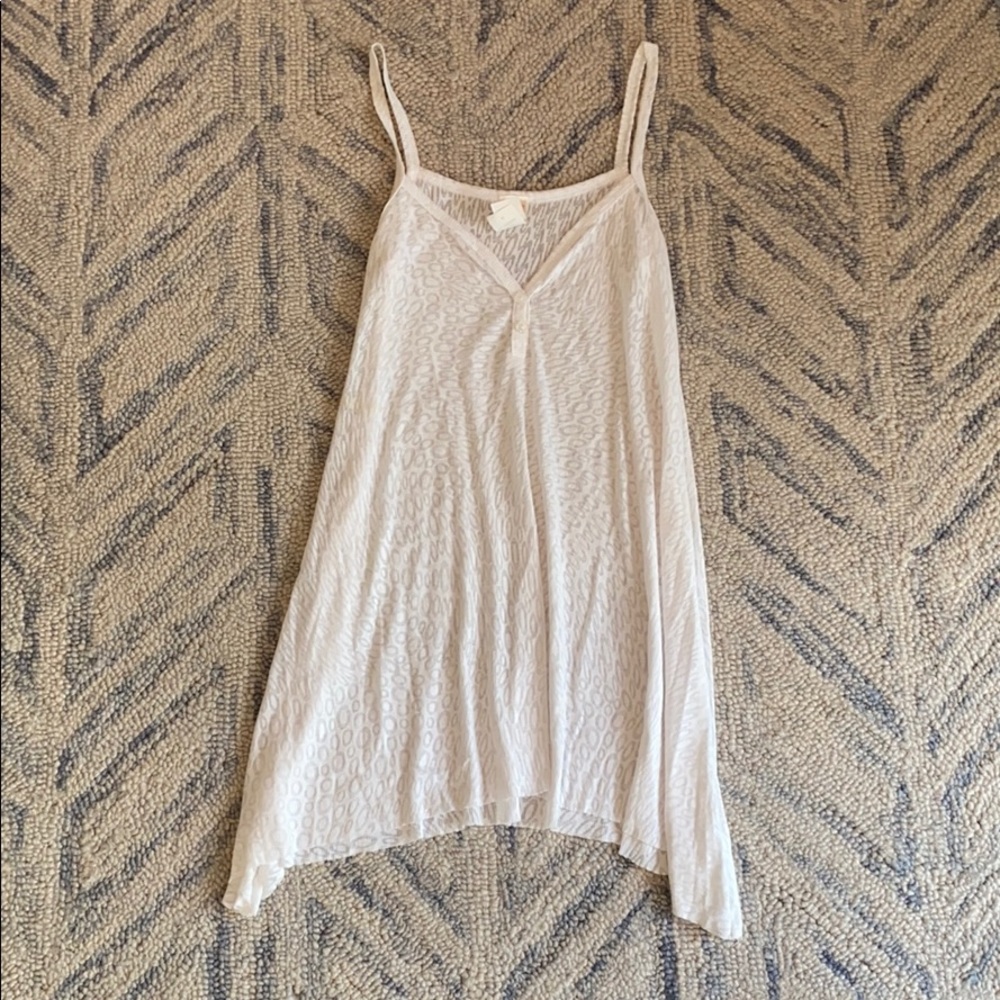 White Circle Tank Top